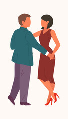 characters dancing. happy cartoon people listening music and dance from joy and fun, disco enjoy party. vector cartoon characters.