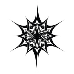 Obraz premium Black geometric starburst design element