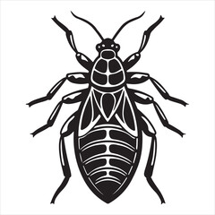 A Detailed Macro Close-up of an Aphid, a Tiny and Notorious Garden Pest Clustered on a Plant Stem, a Common Sight for Gardeners