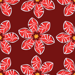Seamless flowers pattern. Hand draw abstract pattern
