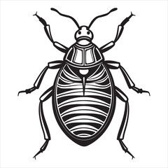 A Detailed Macro Close-up of a Bed Bug, a Small and Notorious Parasitic Insect, an Unwanted and Troublesome Pest in the Bedroom and Home