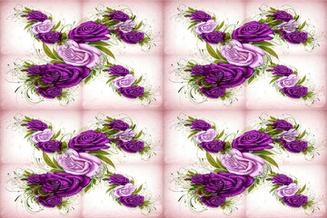 seamless texture of roses. seamless texture of purple roses for paper napkins and fabric