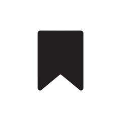 Bookmark silhouette black and white vector icon