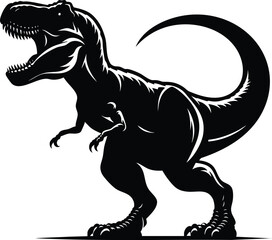 Historical T-rex animal vector illustration isolated on white background © Md Hasan