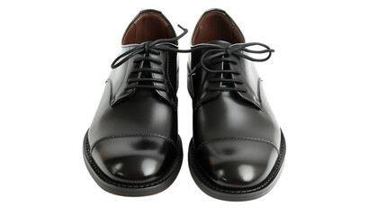 black leather shoes