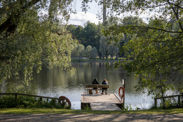 Natural surroundings of Lahti Finland with lush greenery forests and open landscapes in summer season