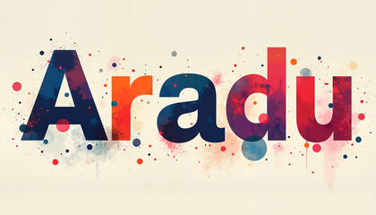 Colorful artistic representation of the word "Aradu"
