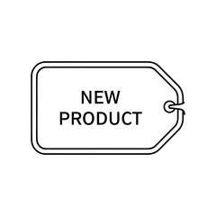 Outline icon of a New Product price tag. Simple vector graphic for e-commerce, sales, and marketing announcements