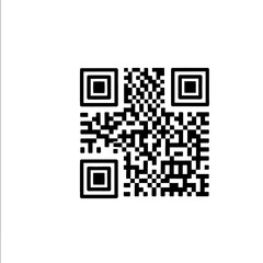 Fototapeta premium Modern QR code on a clean white background, ideal for digital marketing and information sharing