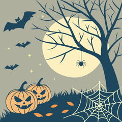 halloween background with pumpkin