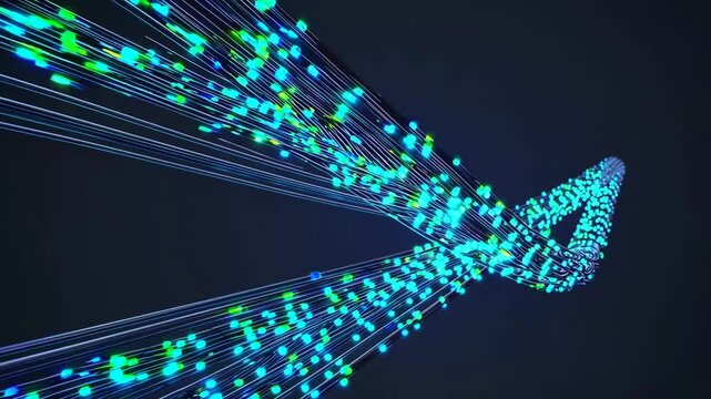 Optic fiber cable three-dimensional advanced technological backdrop