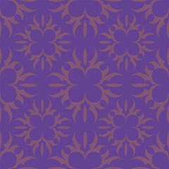 seamless pattern with purple flowers