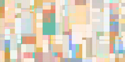 Emboss pastel retro futuristic abstract background. Playful pastel cute soft pixel patchwork pattern . Emboss wallpaper for baby or kid .
