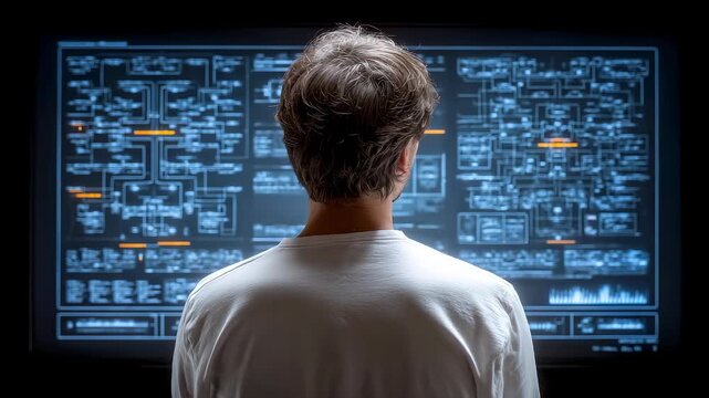 Programmer Focuses on Analyzing Complex System Interface