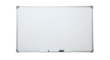 Blank Whiteboard with Marker for Presentations