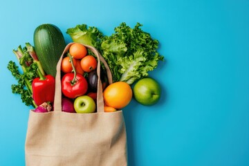 Beige tote bag filled with fresh produce (1)