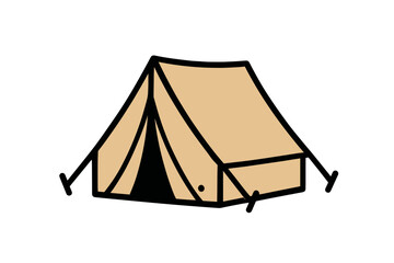 Vector Illustration of Desert Tent Icon