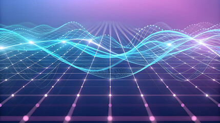 Abstract digital waveform data visualization