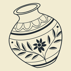 vector illustration of a vase