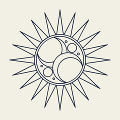hand drawn sun