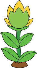 Flower Plant Vector Illustration