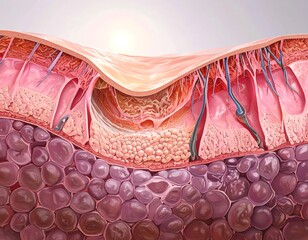 Skin anatomy cross-section