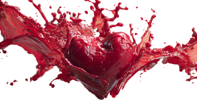 Red heart splash background