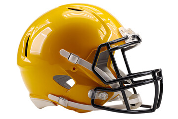 Shiny Yellow Football Helmet