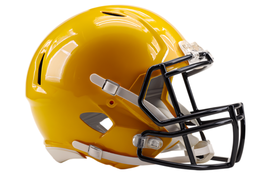 Shiny Yellow Football Helmet