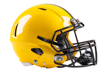 Bright Yellow Football Helmet