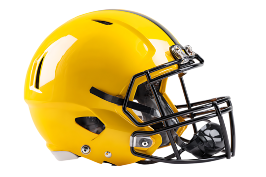 Bright Yellow Football Helmet