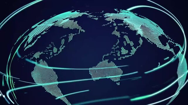 World map illustration highlighting Brazil's global influence through dotted representation
