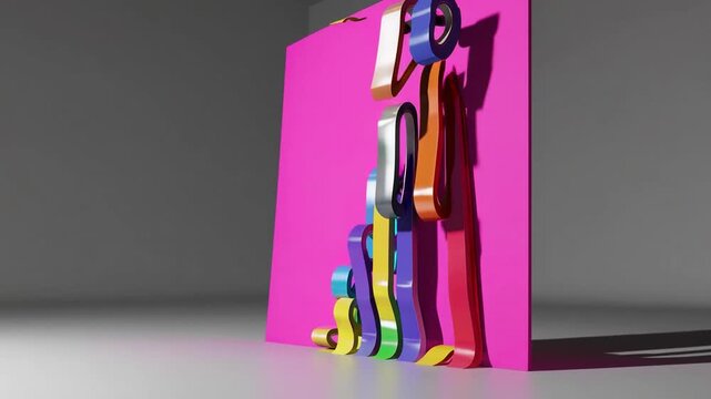 Representation of quantitative information utilizing adhesive strip elements on rose-colored surface