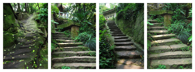 Set of ancient stone stairs