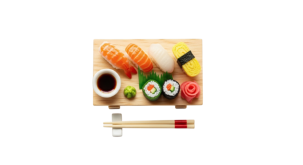 Exquisite Sushi Platter Displaying Fresh Seafood Delights