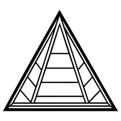 Geometric triangle with internal layers and symmetrical design