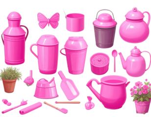 Firefly_peony flowers isolated on white - Firefly_Pink Plastic Cute 3D Decorative Objects (2)