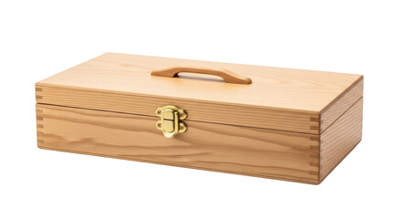 Elevated Wooden Box on White Backdrop Showcase: Crafted Design and Functional Storage Solution for Creative Projects