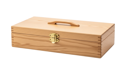 Elevated Wooden Box on White Backdrop Showcase: Crafted Design and Functional Storage Solution for Creative Projects