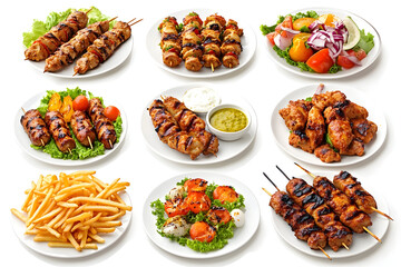 collage of food