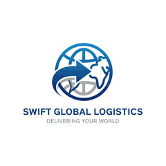 The logo of Swift Global Logistics, a company specializing in worldwide shipping and delivery services.
