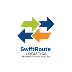 SwiftRoute Logistics logo featuring four arrows in a circular pattern.