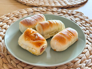 Delicious pastry rolls or fresh made croissants kiflice