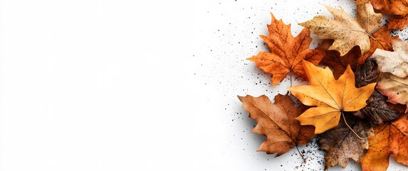 Autumnal Leaves Border on