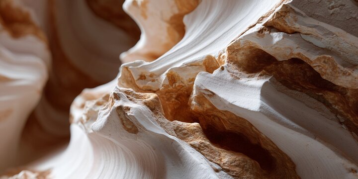 A close-up of the intricate patterns and textures on the walls of a slot canyon