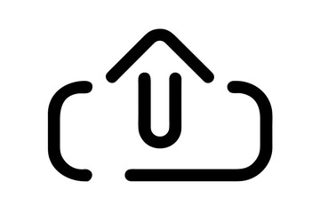 Vector art of cloud upload icon