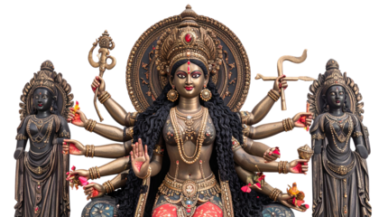 Hindu Goddess Durga Idol with Multiple Arms Holding Divine Weapons, hindu bhagwan kali MAA 