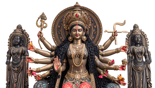 Hindu Goddess Durga Idol with Multiple Arms Holding Divine Weapons, hindu bhagwan kali MAA 