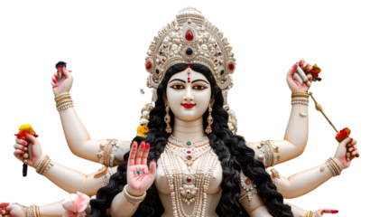 Hindu Goddess Durga Idol with Multiple Arms Holding Divine Weapons, hindu bhagwan kali MAA 
