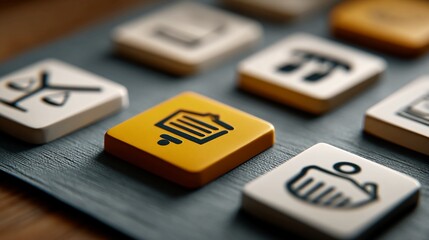 Consumer rights document and icon concept showing shopping law protection, product fairness, customer legal assurance, and regulatory compliance in retail industry